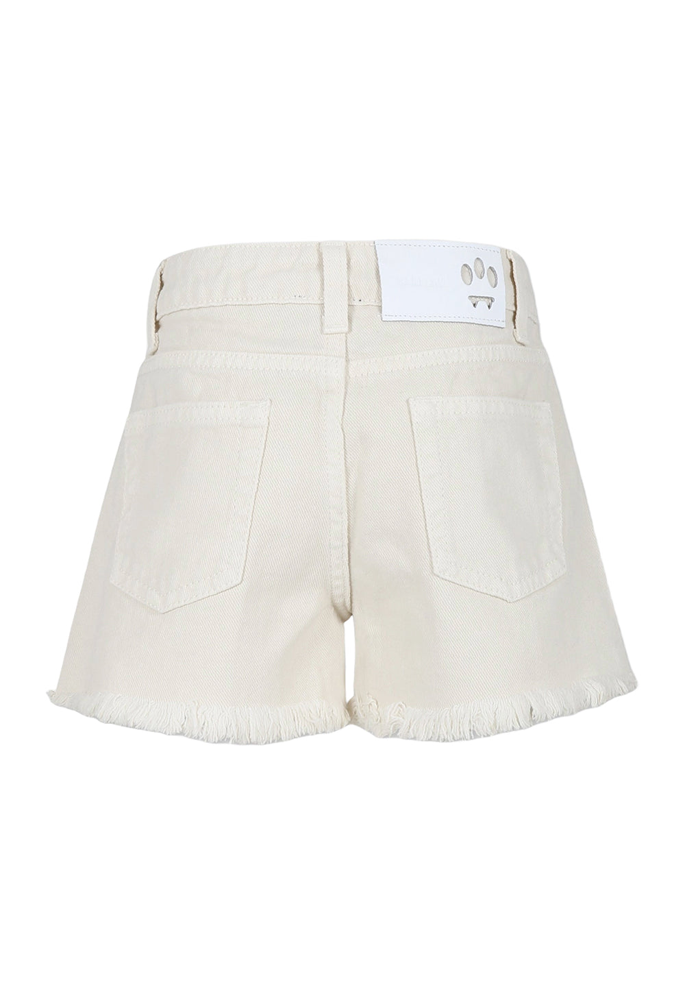 Shorts denim crema per bambina