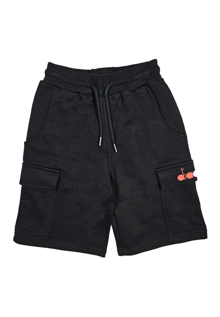 Bermuda felpa nero per bambino - Primamoda kids