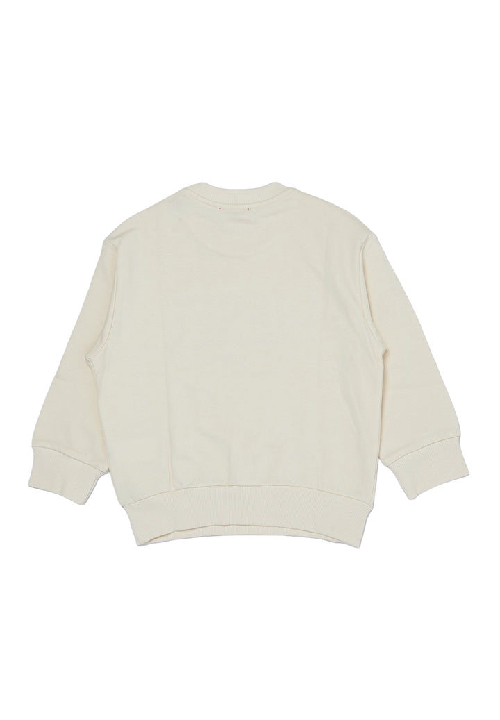 Cremefarbenes Rundhals-Sweatshirt für Jungen