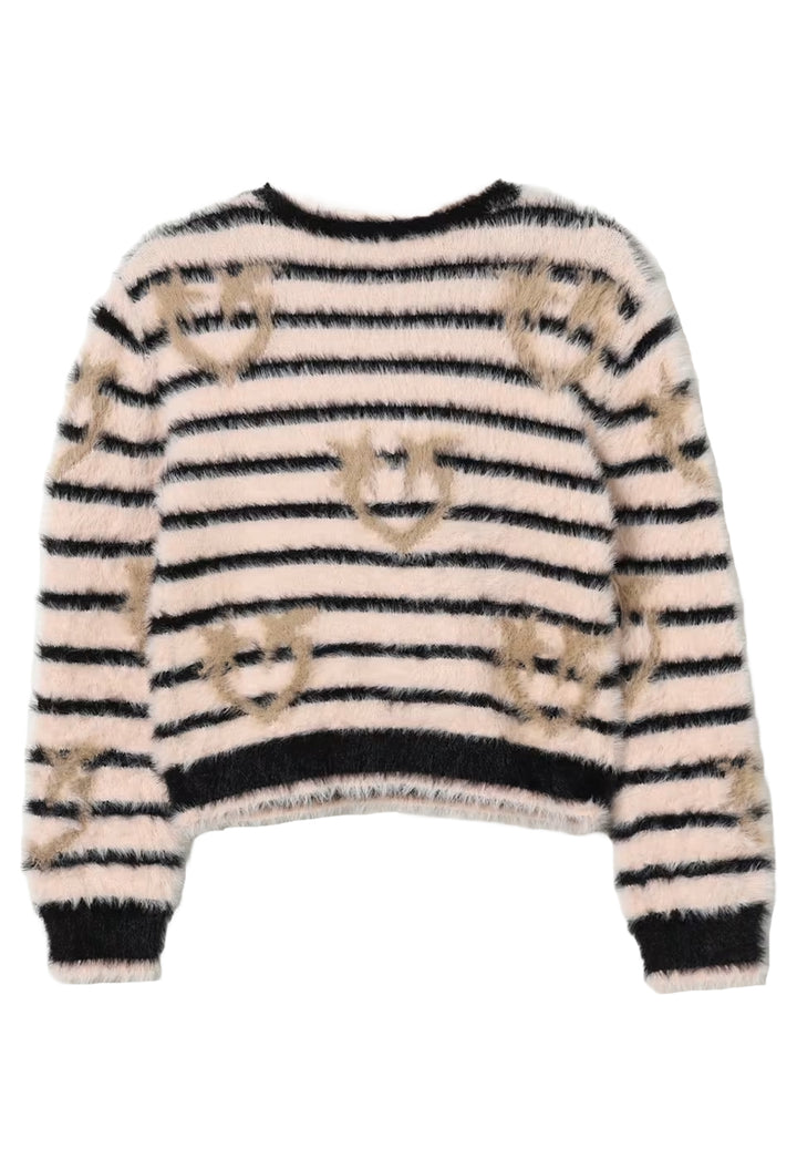 Maglione rosa-nero per bambina