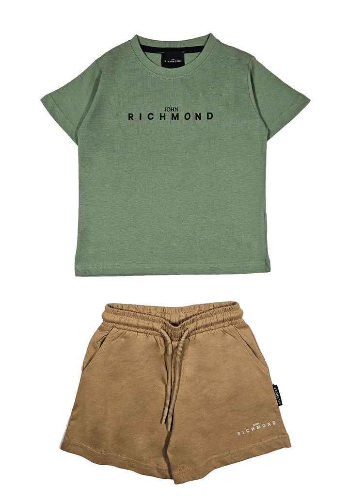 Completo verde-marrone per bambino