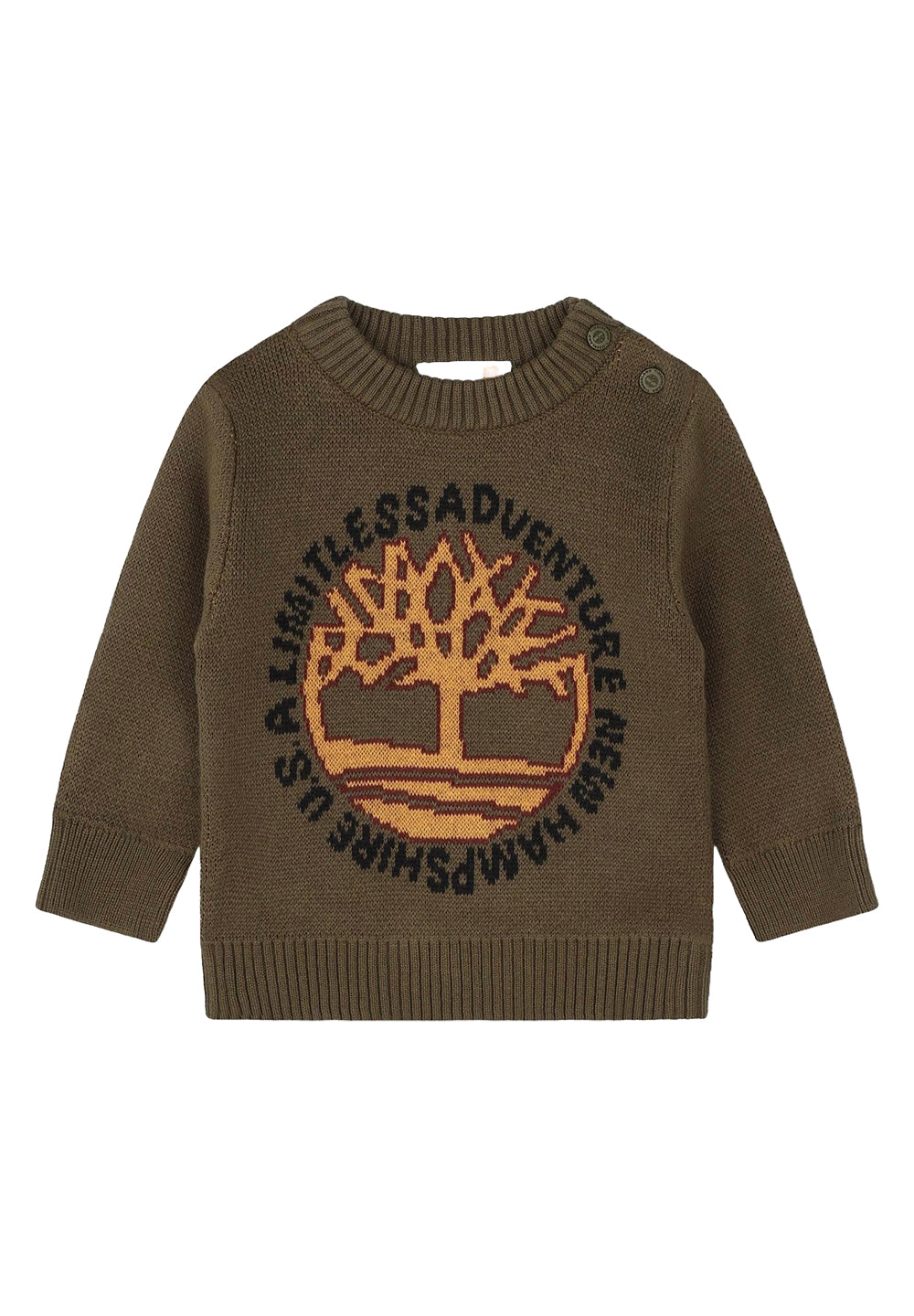 Pull vert pour nouveau-né