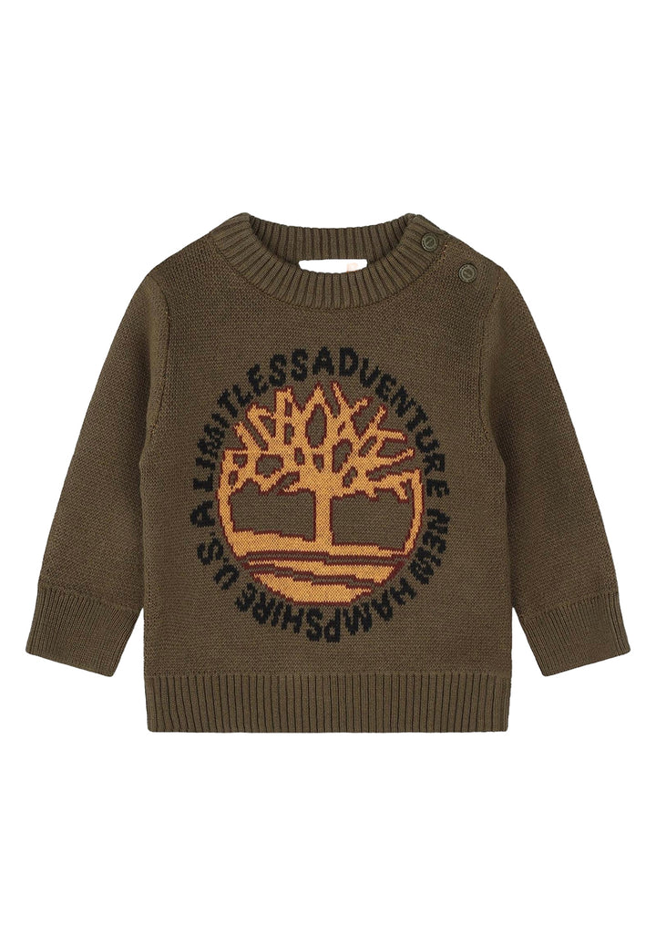 Pull vert pour nouveau-né
