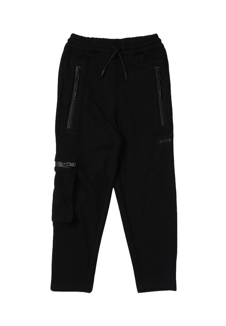 Schwarze Fleecehose für Jungen