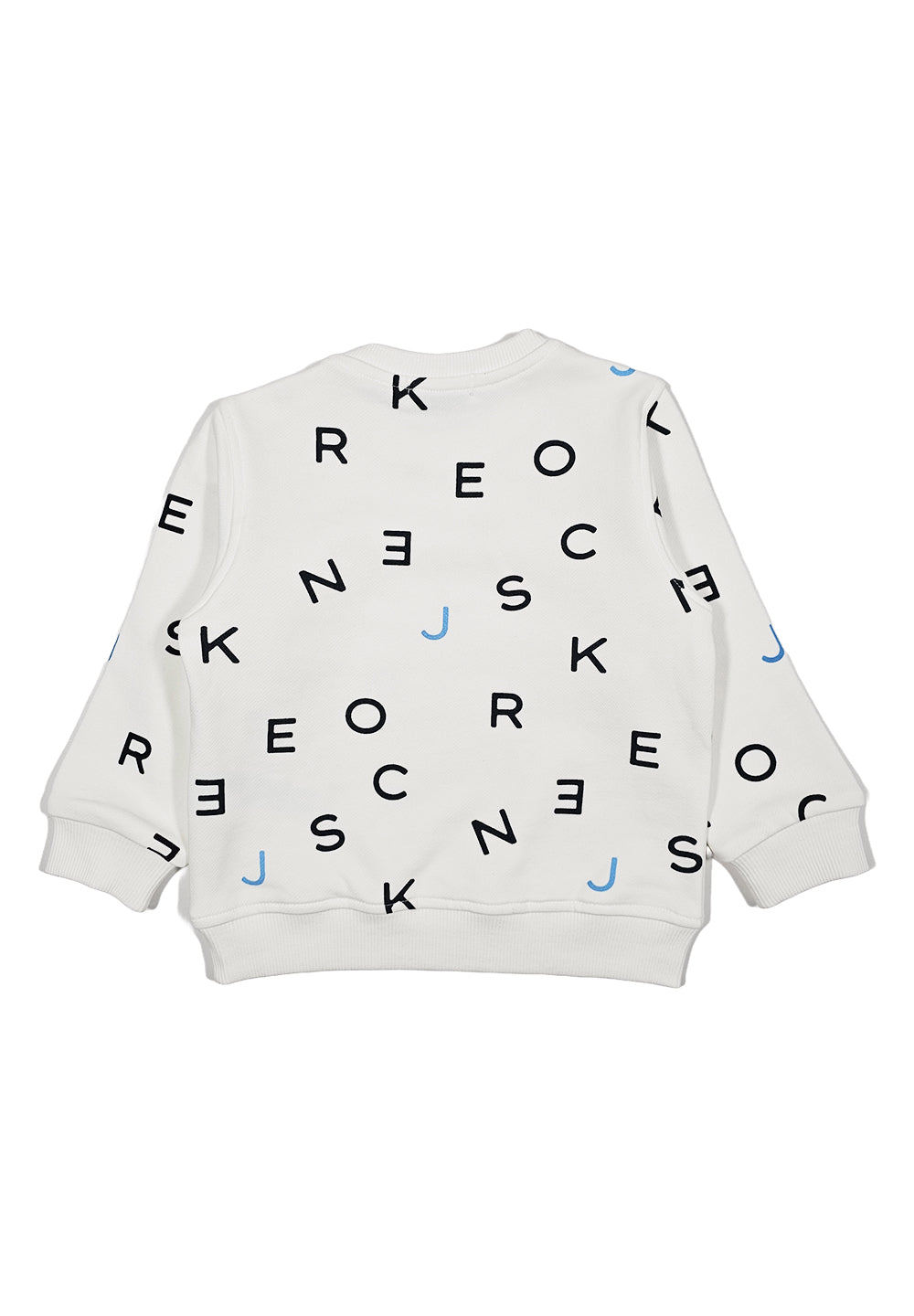 Sweat-shirt blanc à col rond pour nouveau-nés