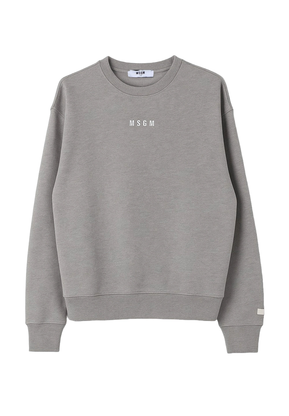 Sweat-shirt ras du cou unisexe gris tourterelle
