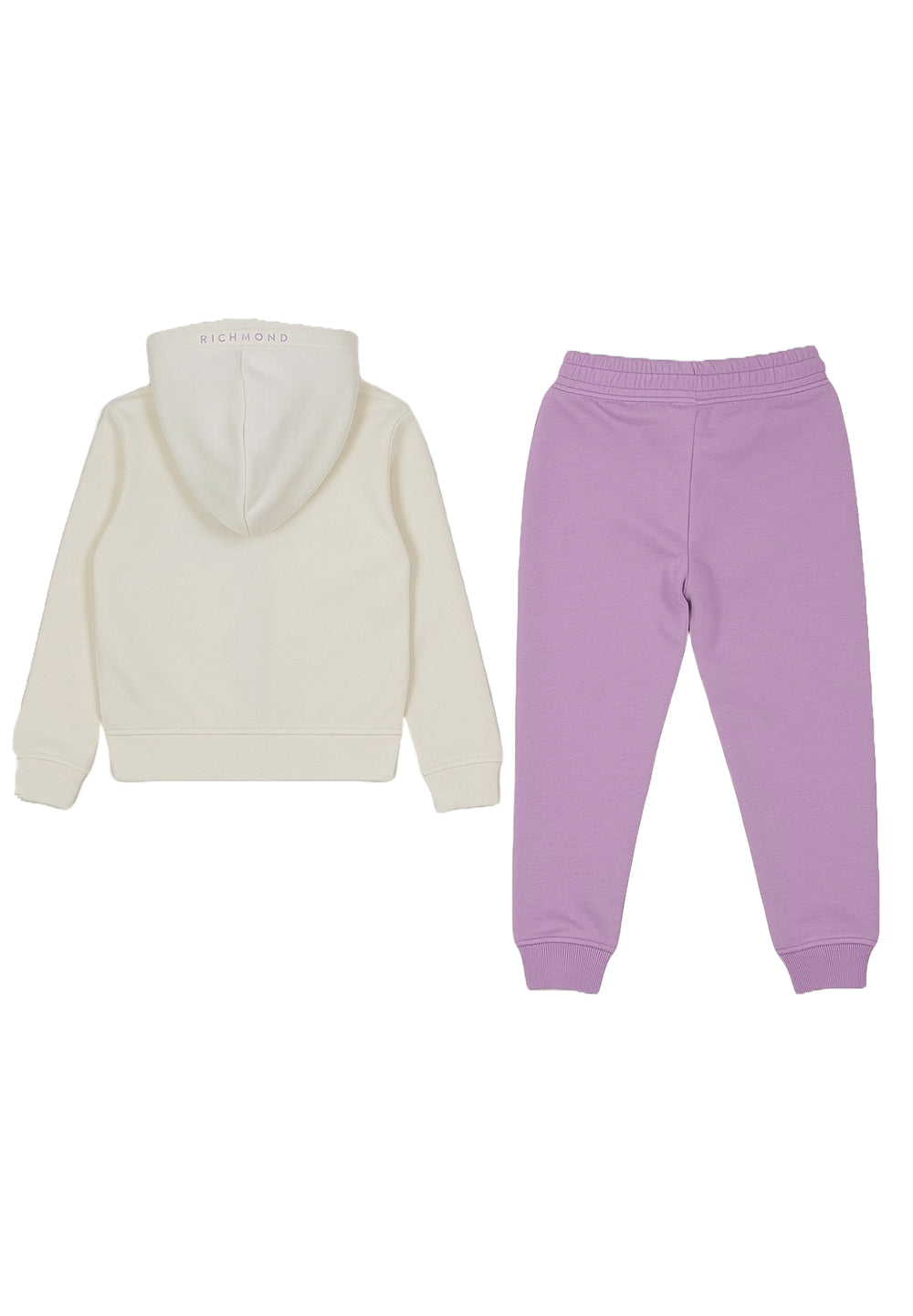 Ensemble sweat-shirt blanc et lilas pour nouveau-né