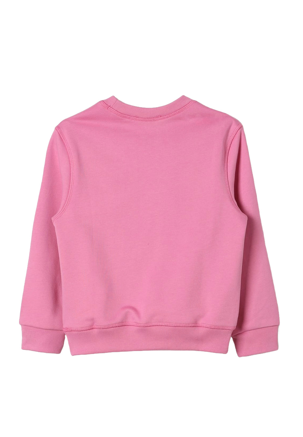 Felpa girocollo rosa per bambina