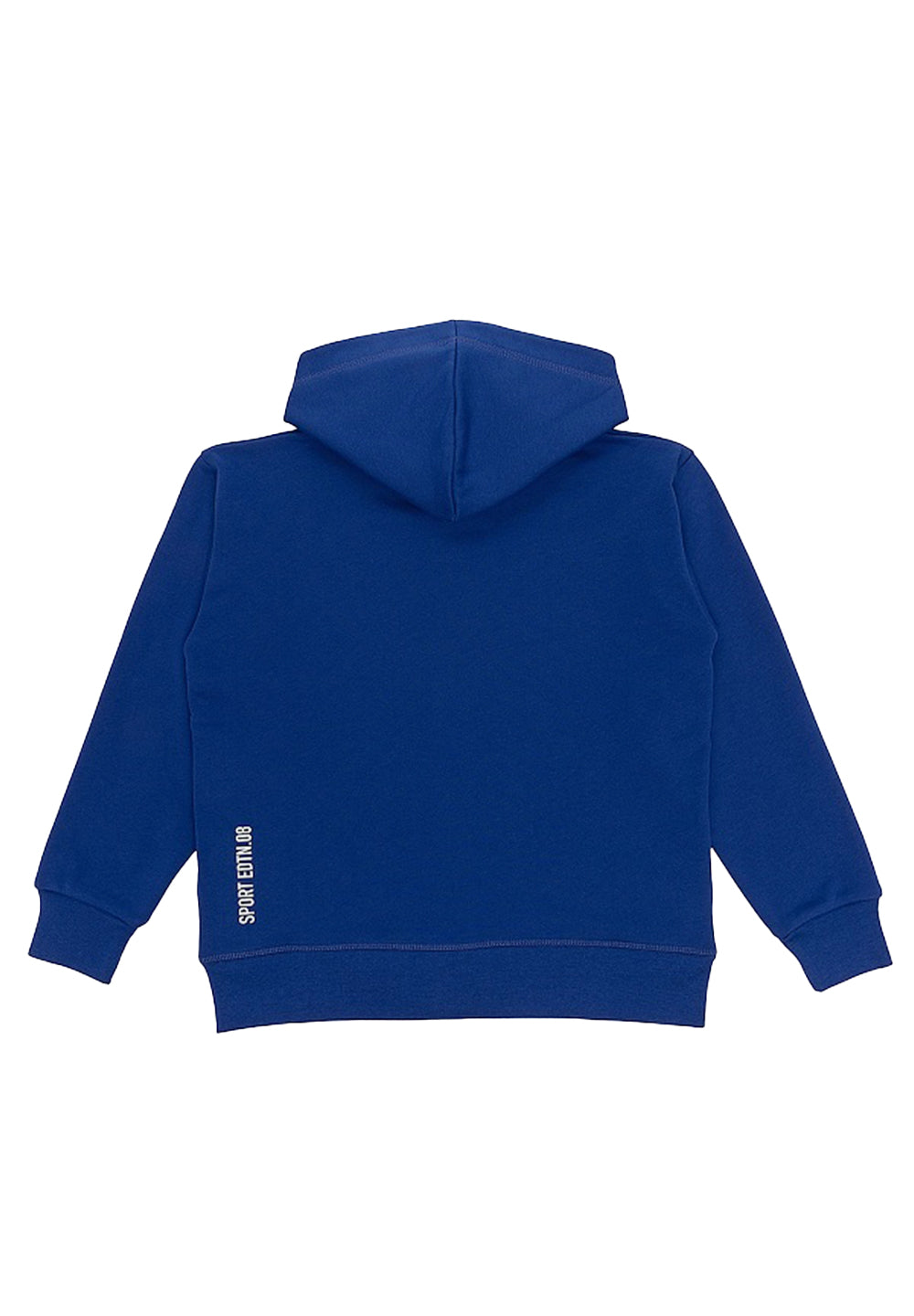 Felpa zip con cappuccio blu per bambino