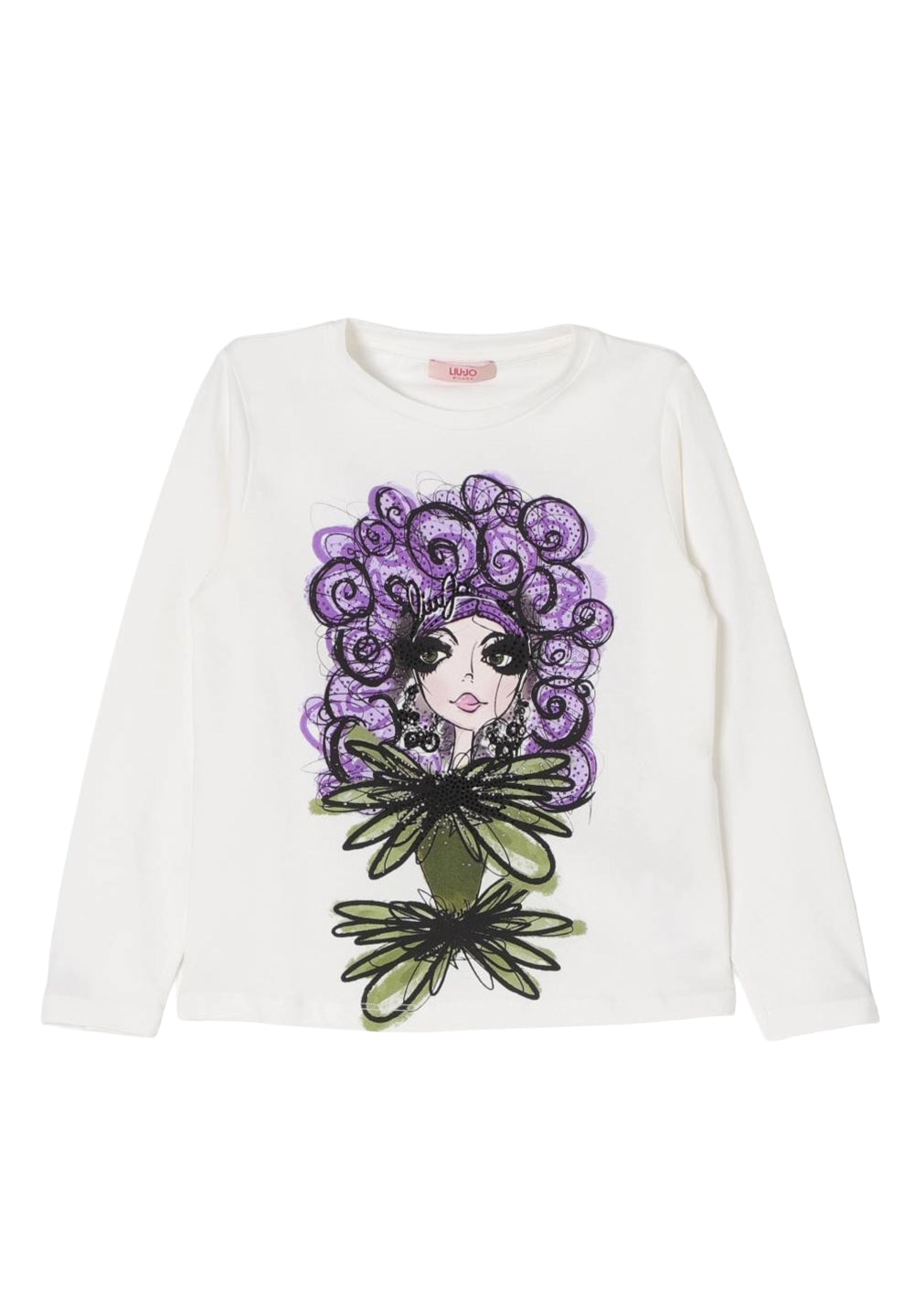 T-shirt bianca per bambina