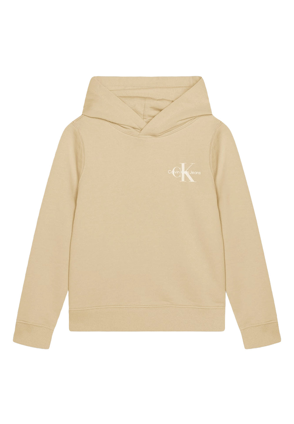 Felpa cappuccio beige unisex