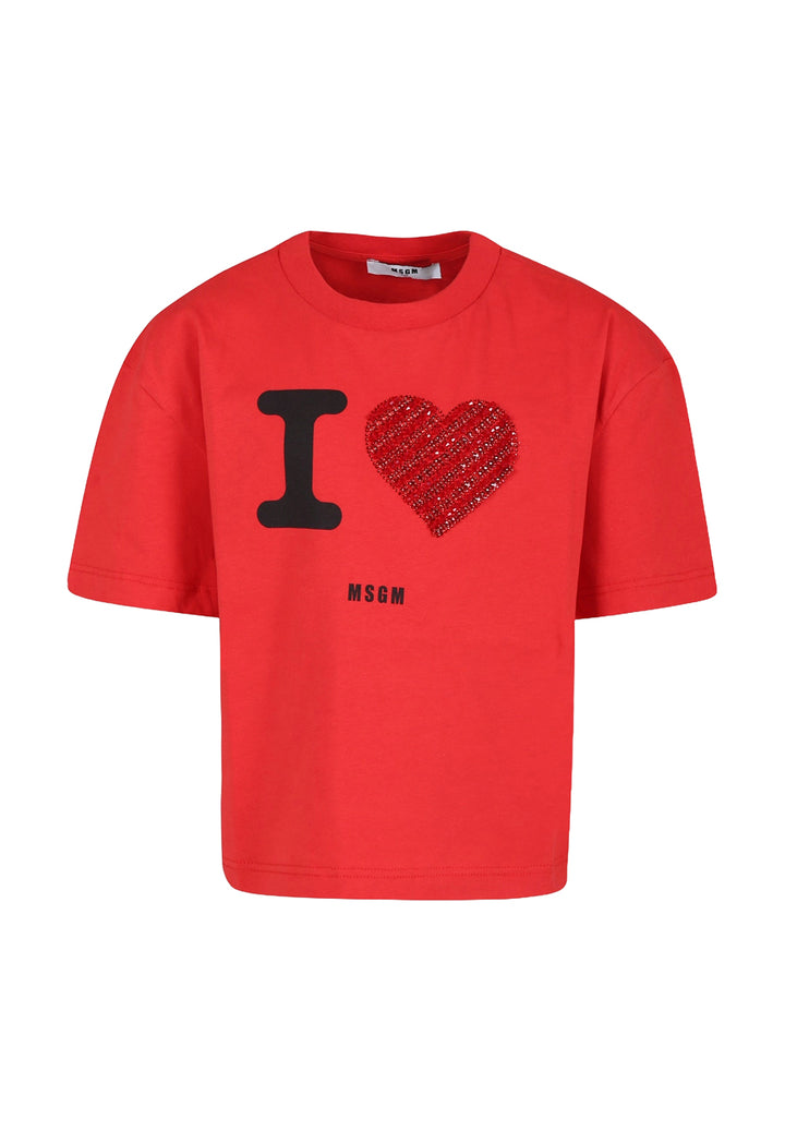 T-shirt rossa per bambina