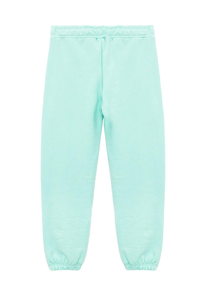 Pantalone felpa verde acqua per bambina