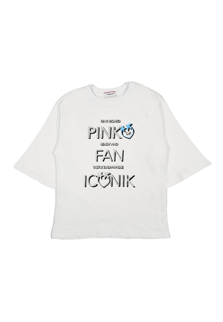 T-shirt bianca per bambina