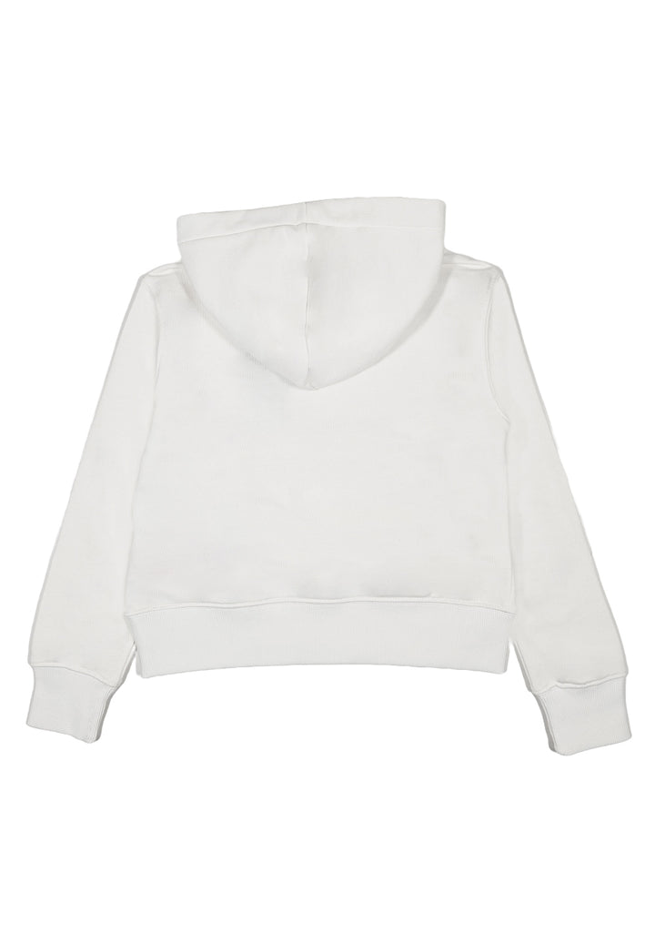 Weiß-rosa Kapuzenpullover für Mädchen