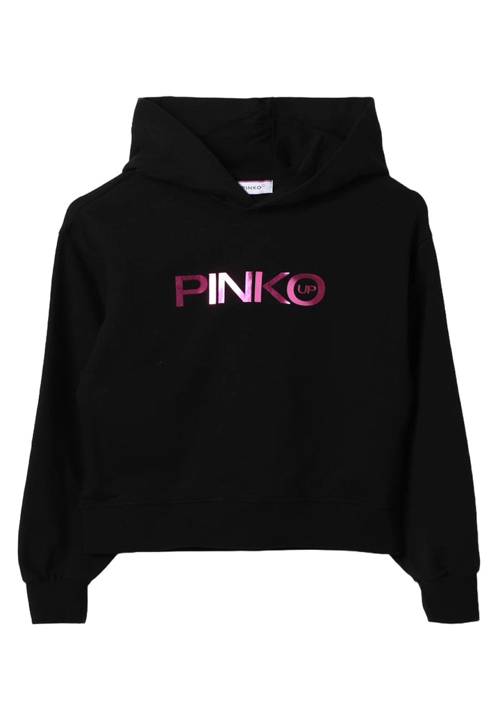 Sweat à capuche noir pour fille