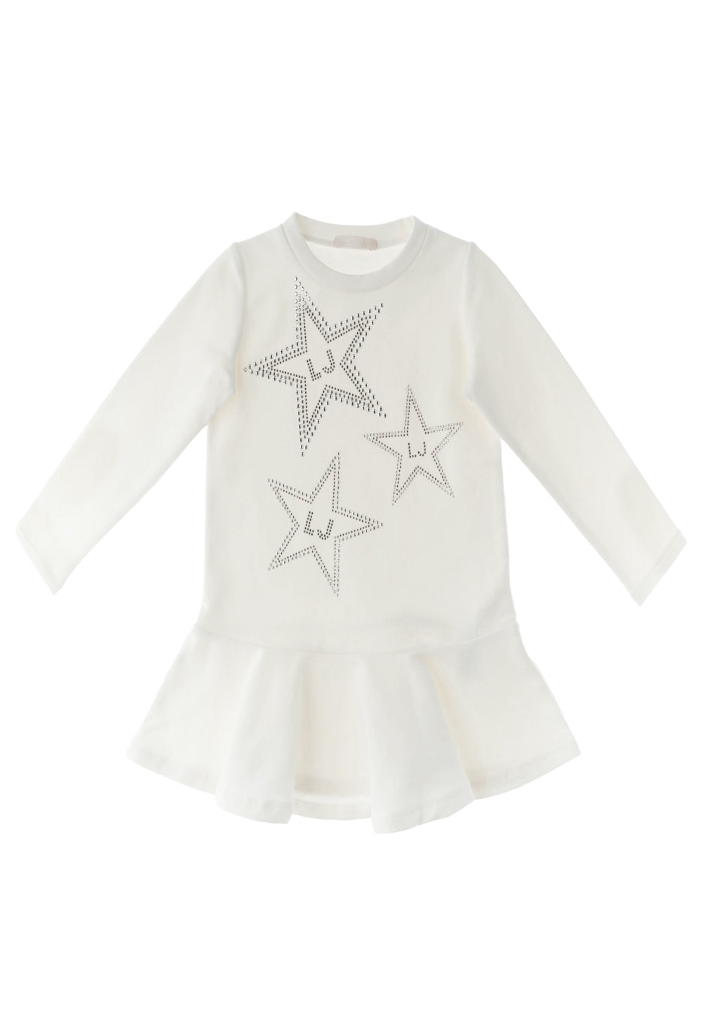 Weißes Sweatshirtkleid für Mädchen