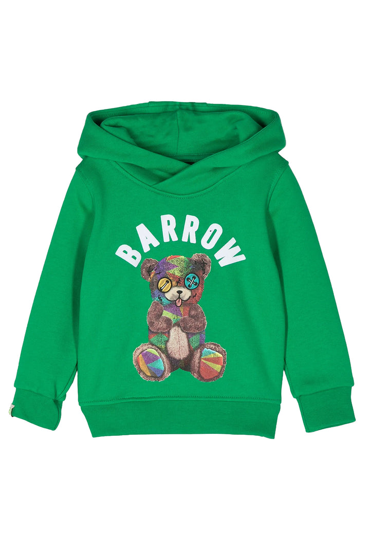 Felpa cappuccio verde unisex