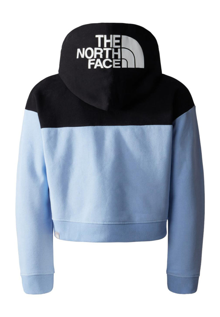 Felpa cappuccio nero-blu per bambina