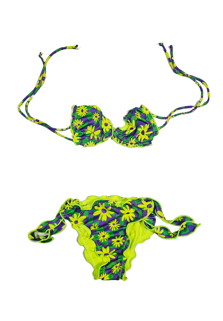Costume bikini verde per bambina - Primamoda kids