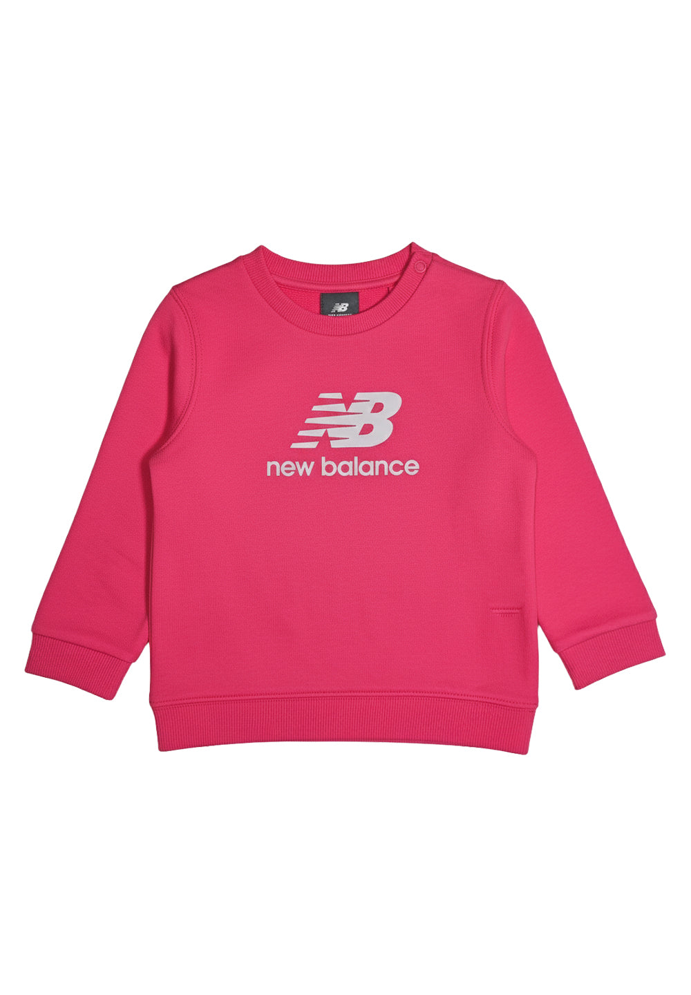 Felpa girocollo fuxia per neonata