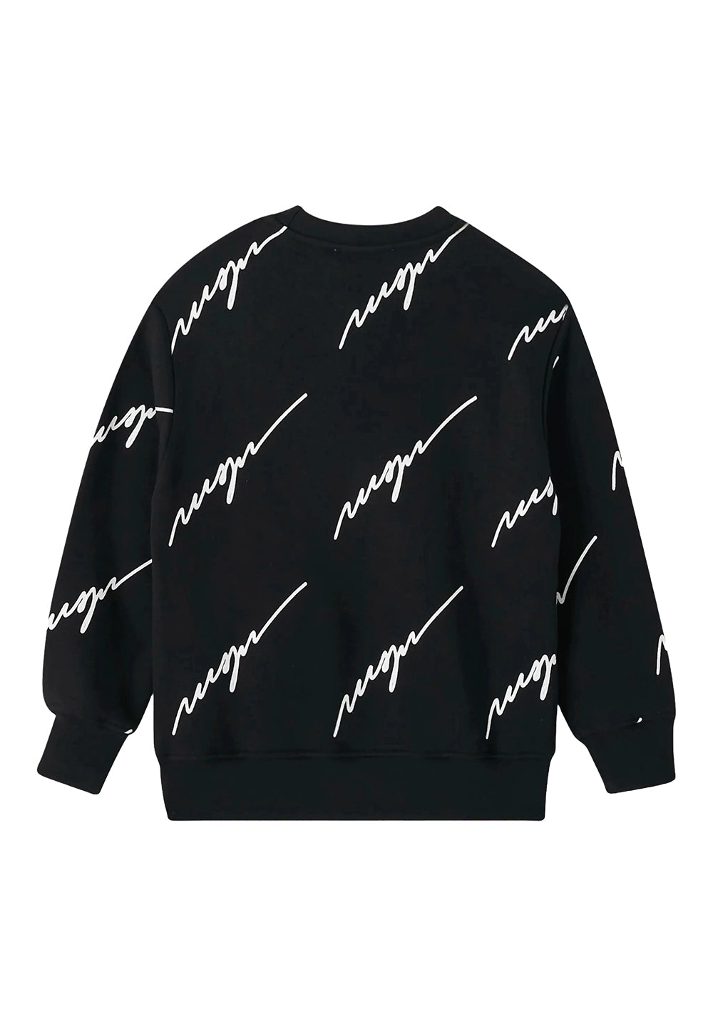 Sweat-shirt noir à col rond pour enfant