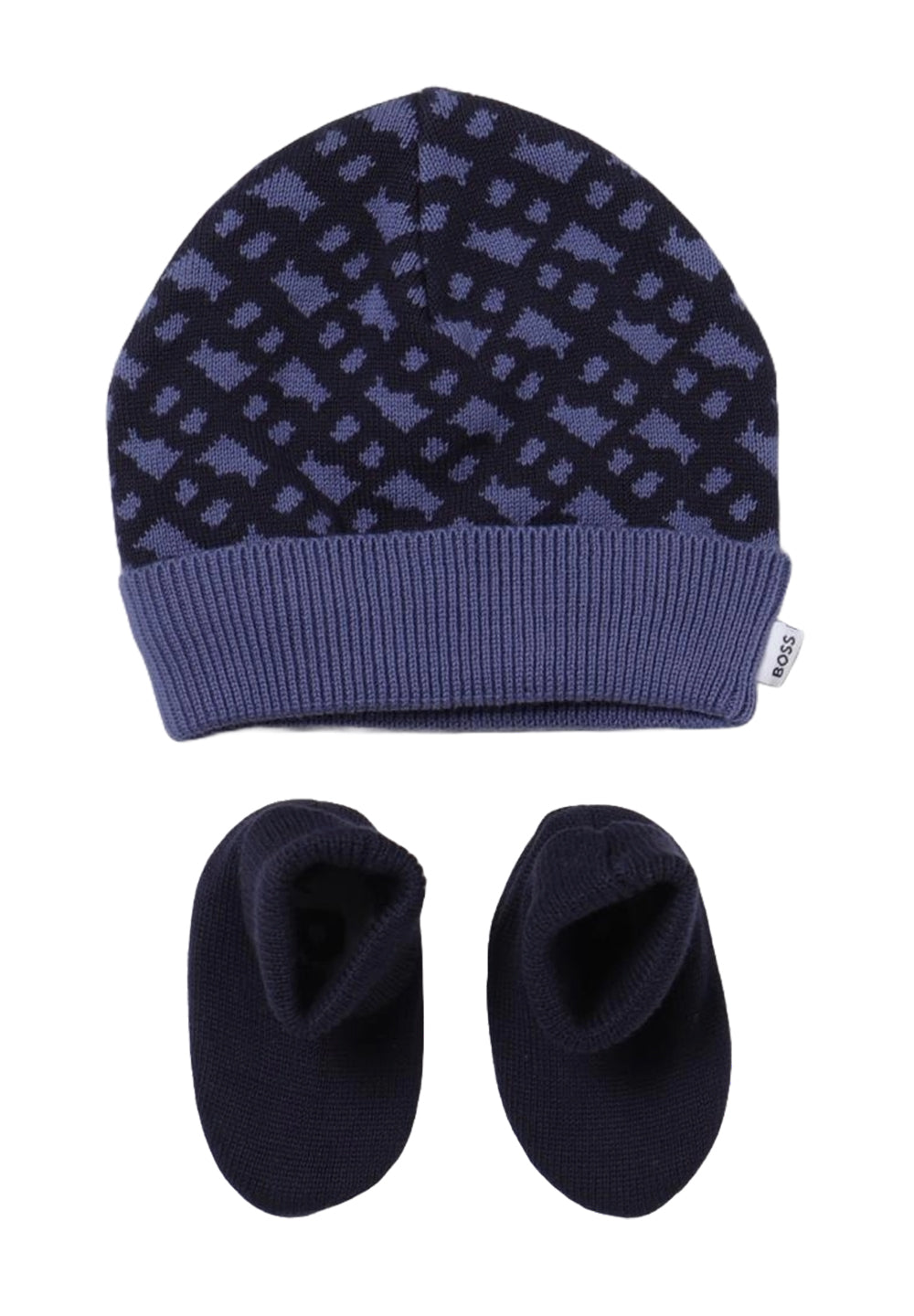 Set cappello + calzini blu per neonato