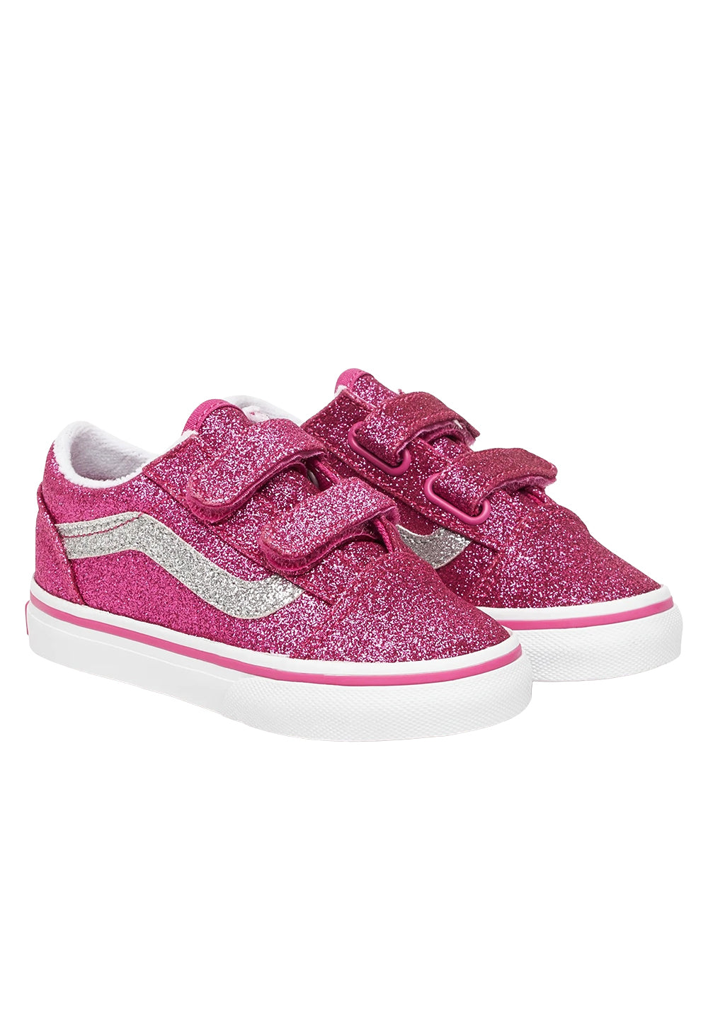 Fuchsia Glitzerschuhe für Neugeborene