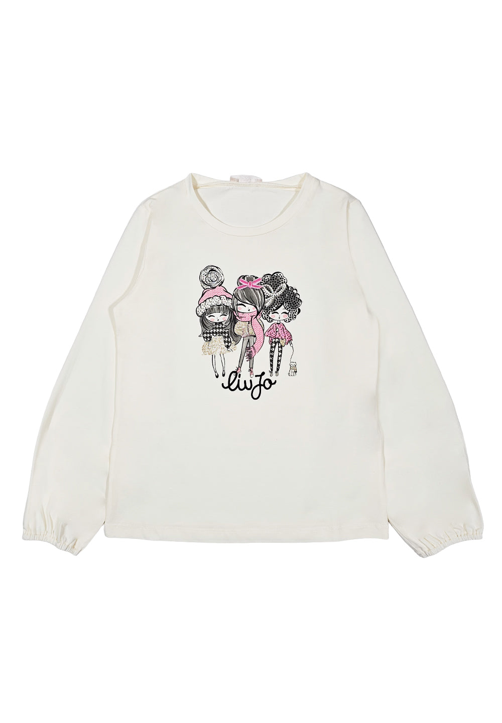 T-shirt crema per bambina