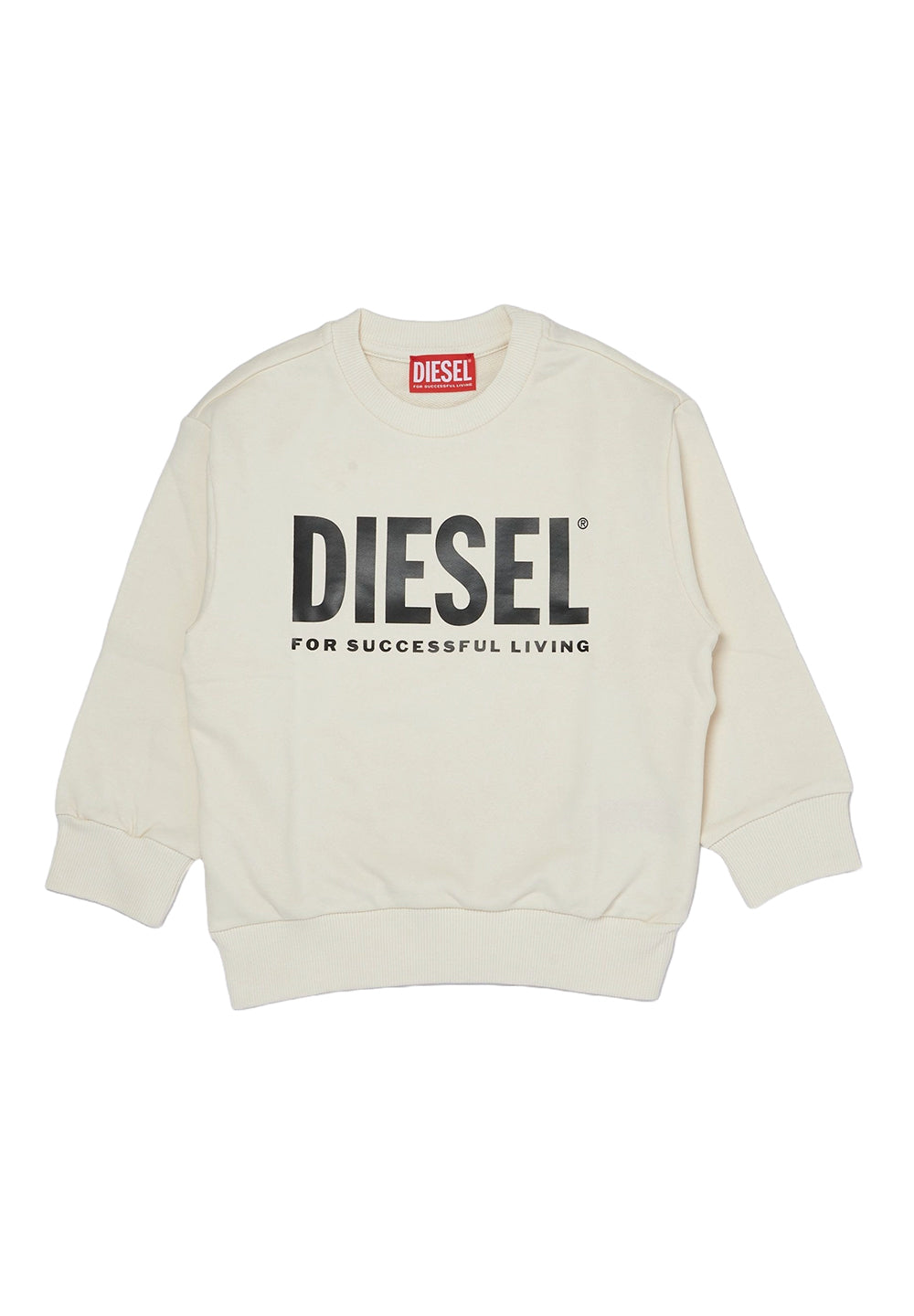 Cremefarbenes Rundhals-Sweatshirt für Jungen