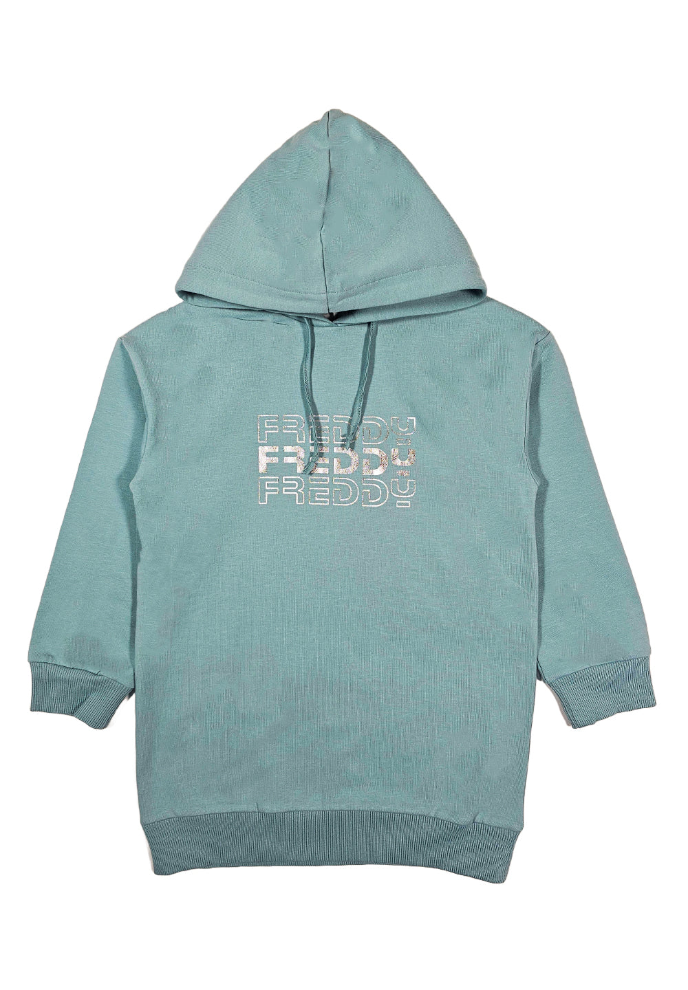 Robe sweat-shirt bleu clair pour fille