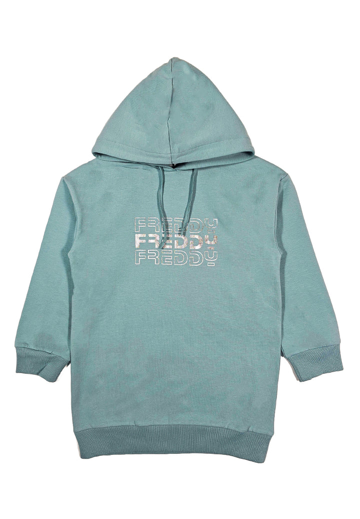 Robe sweat-shirt bleu clair pour fille