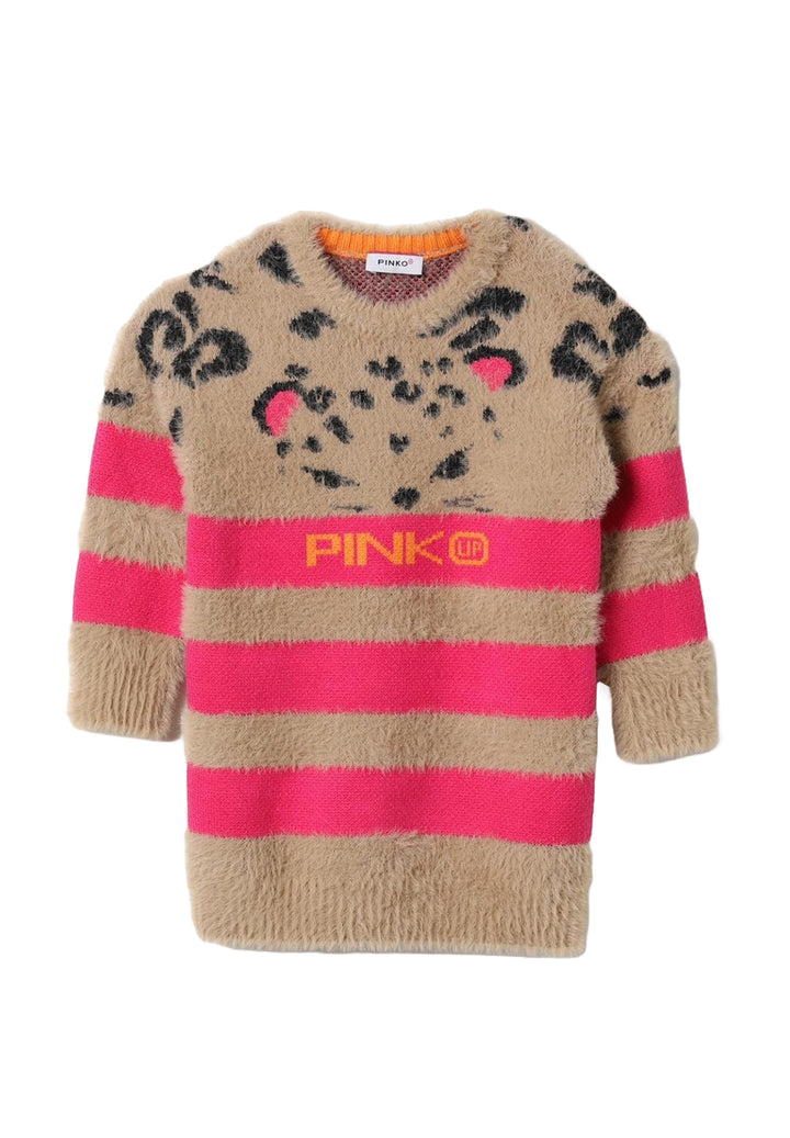 Vestito maglia multicolor per bambina