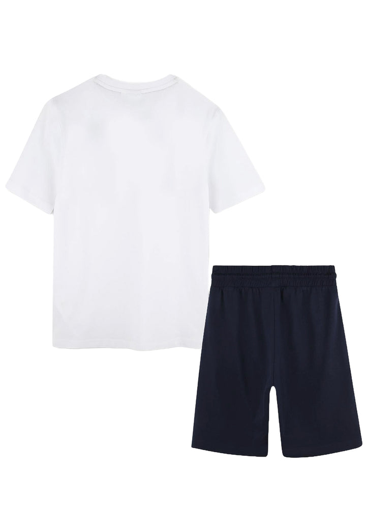 Completo bianco-blu per bambino