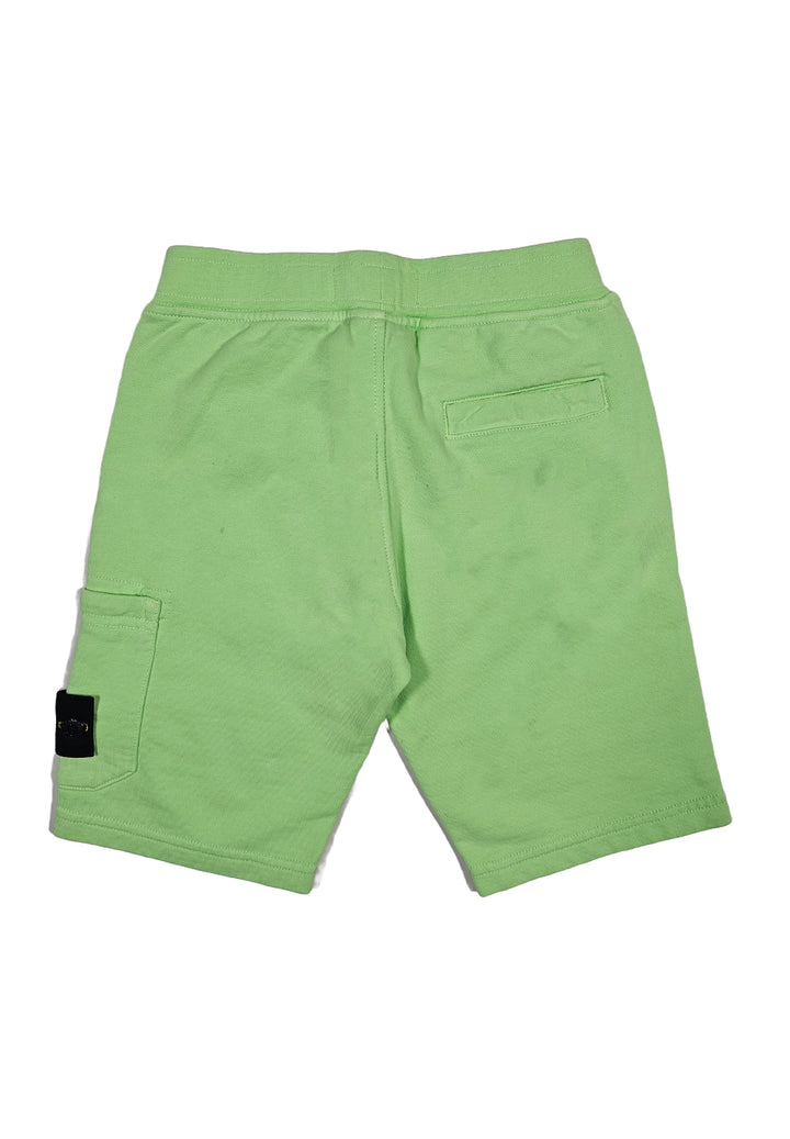 Bermuda felpa verde per bambino - Primamoda kids