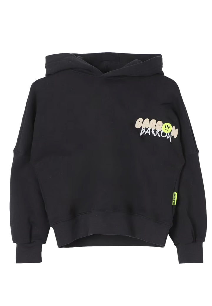 Felpa cappuccio nero per bambina