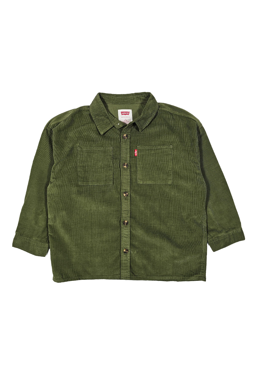 Chemise en velours vert pour enfant