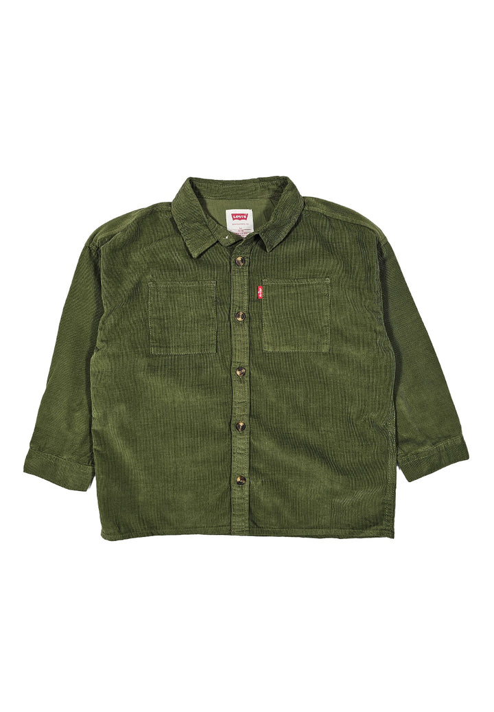 Chemise en velours vert pour enfant