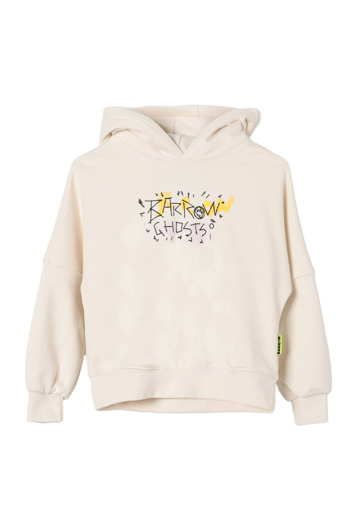 Felpa cappuccio crema per bambina