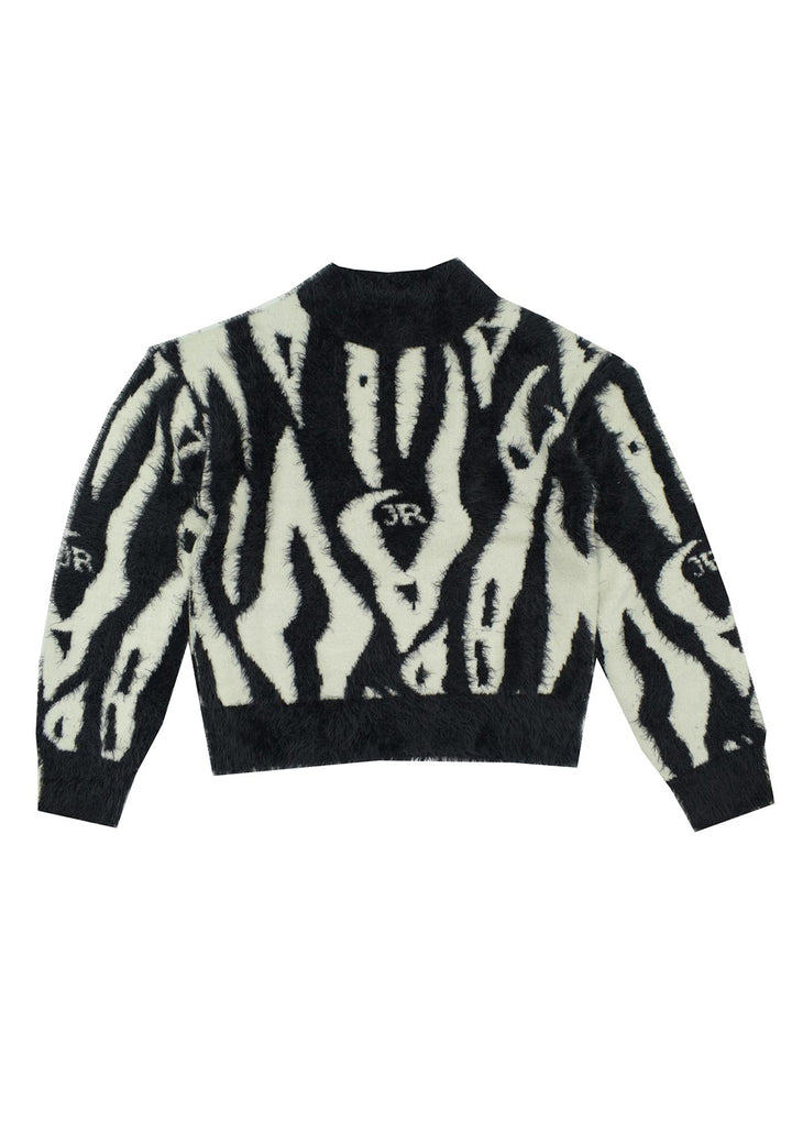 Pull zèbre pour fille