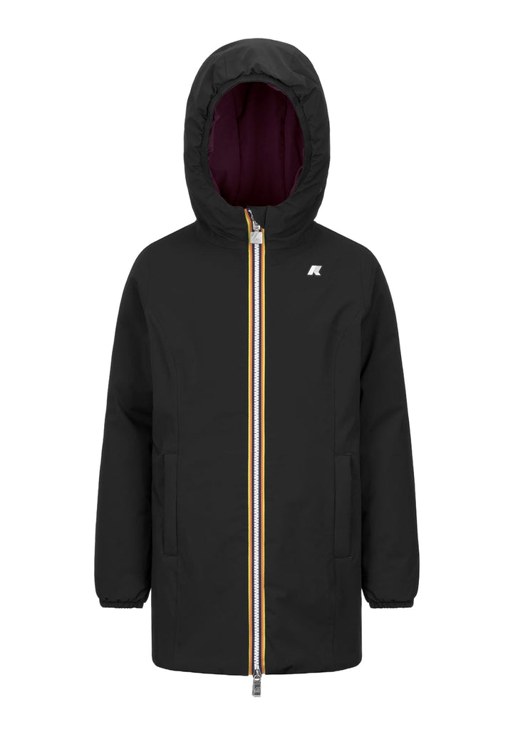 Veste réversible noire et violette pour fille