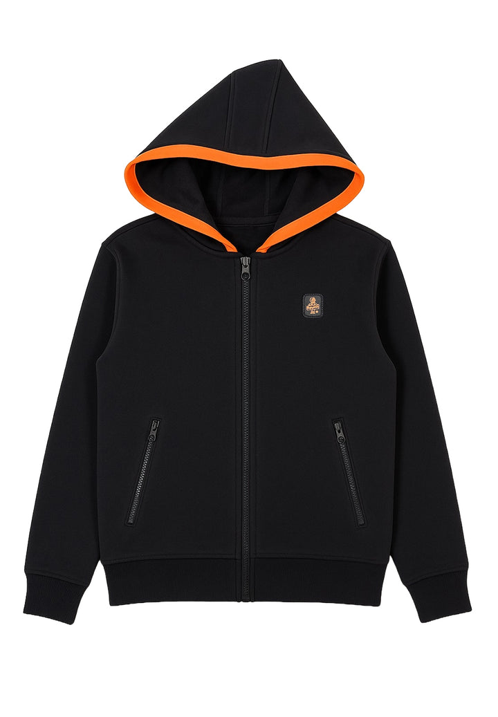 Felpa zip nera per bambino