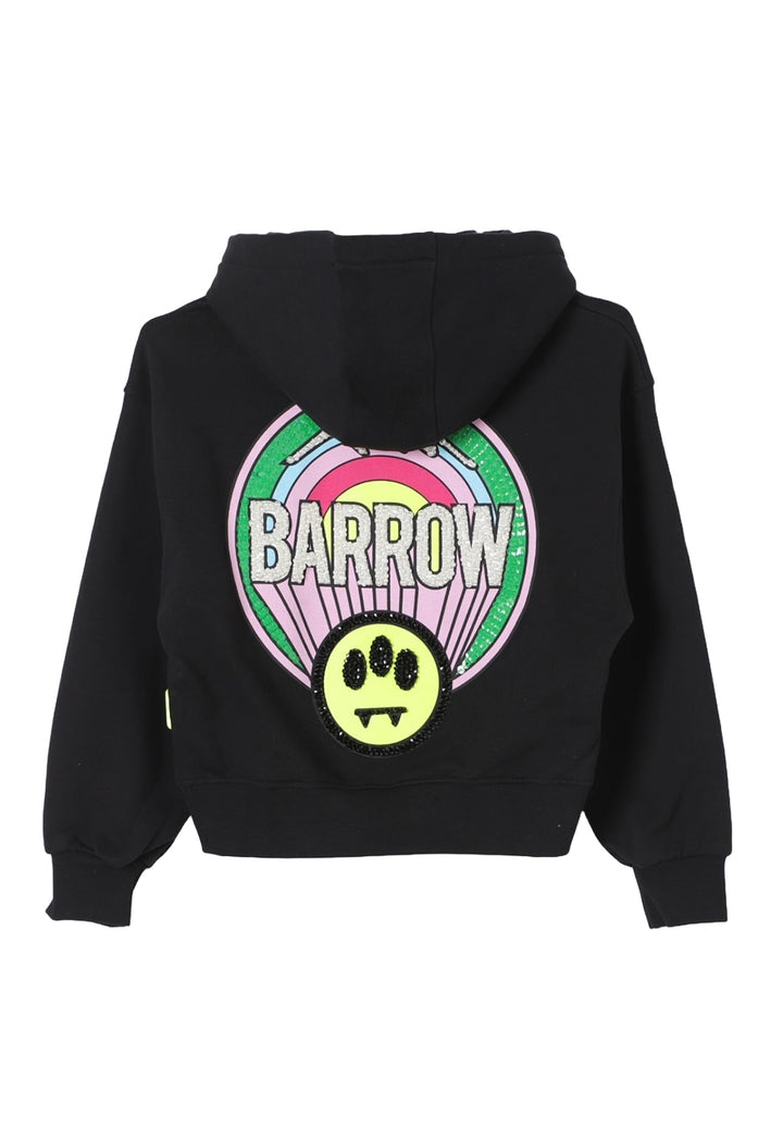 Sweat à capuche noir pour fille