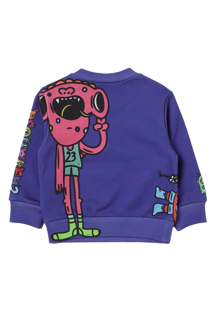 Felpa girocollo blu per bambino