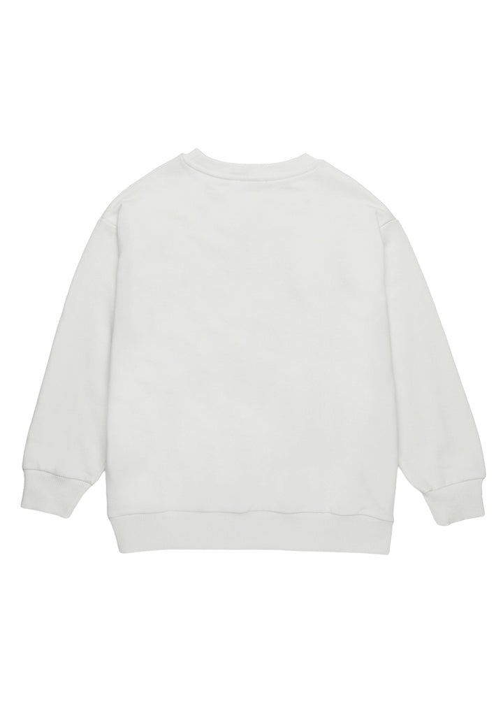 Sweat-shirt ras du cou crème pour enfant