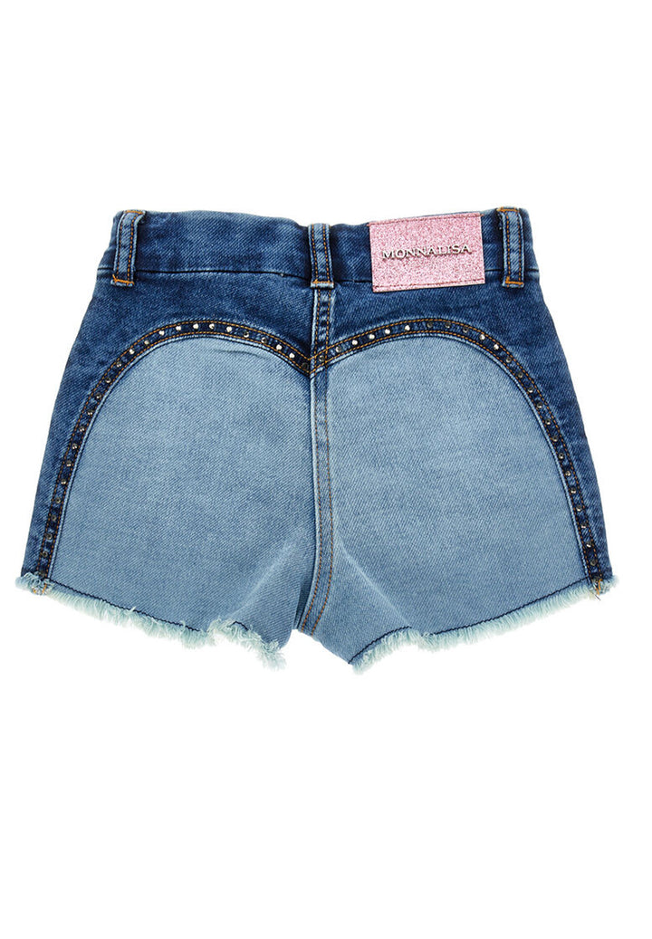 Short en jean bleu pour fille