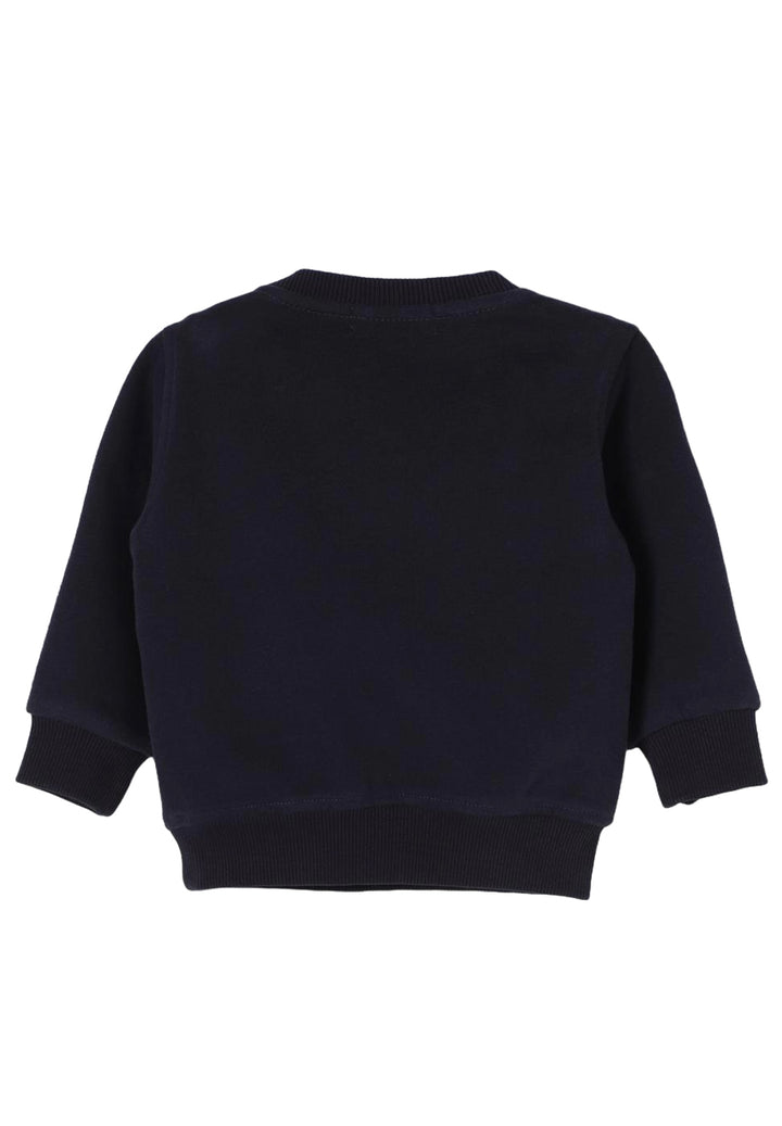 Sweat-shirt bleu à col rond pour nouveau-nés
