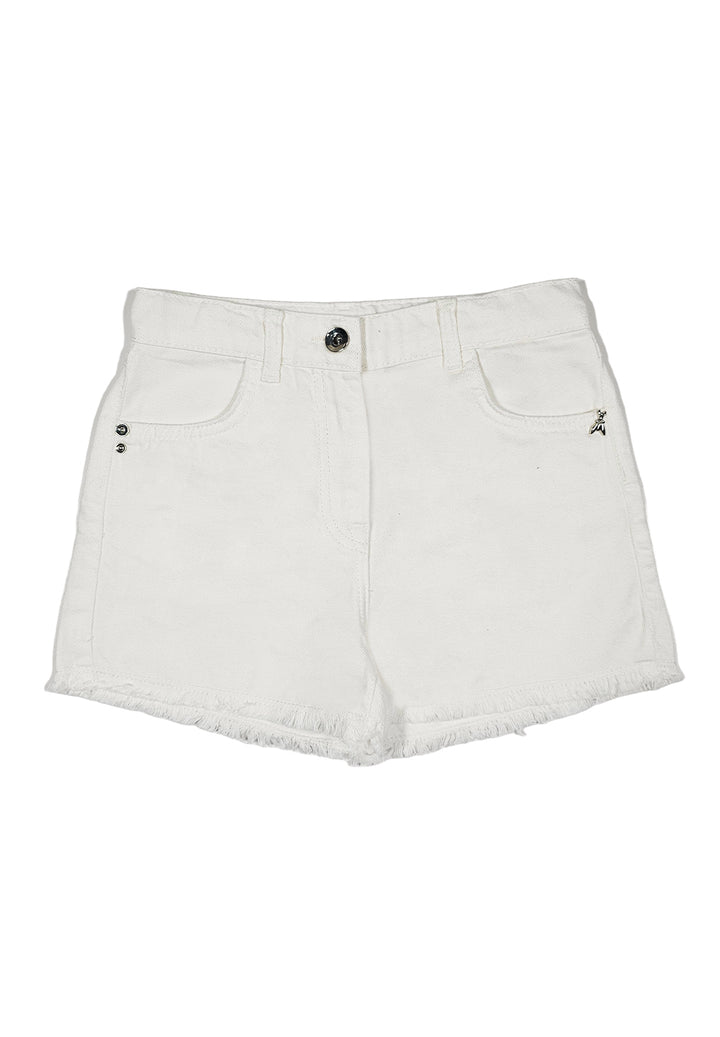 Short en jean blanc pour fille
