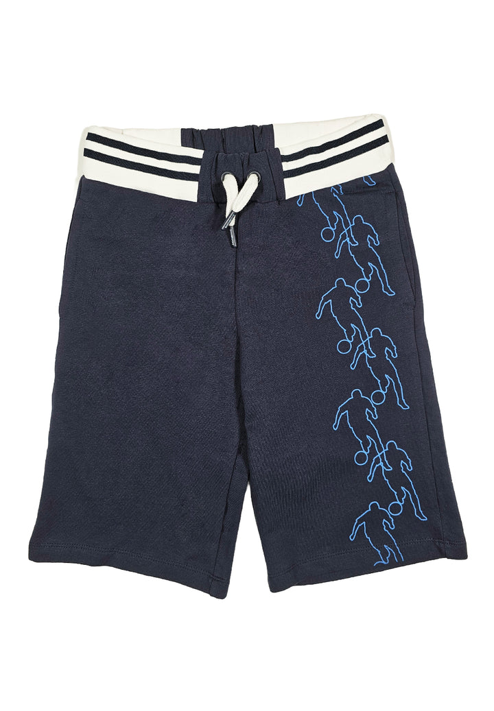 Blaue Sweatshirt-Bermudashorts für Jungen