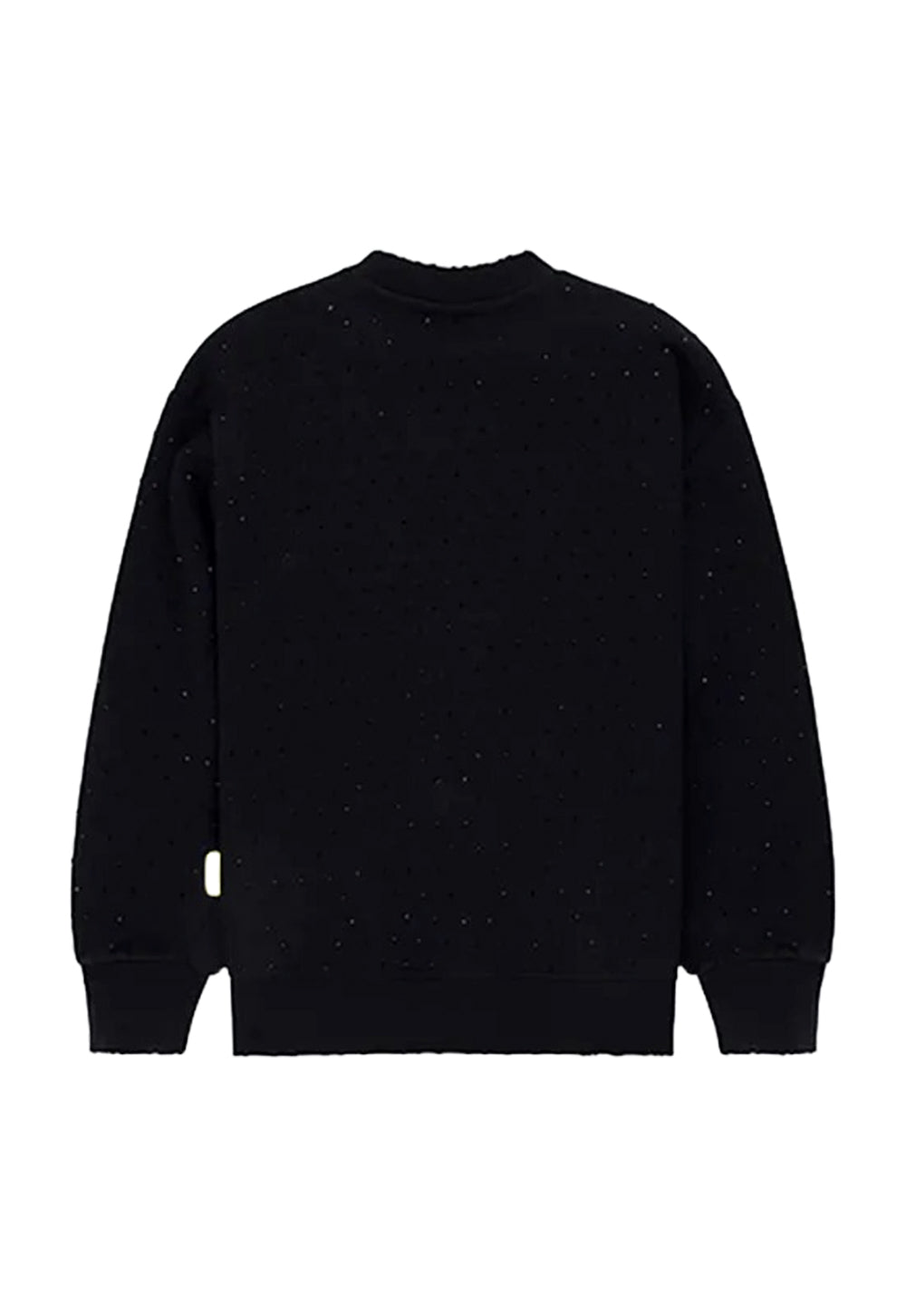 Felpa girocollo nera per bambina